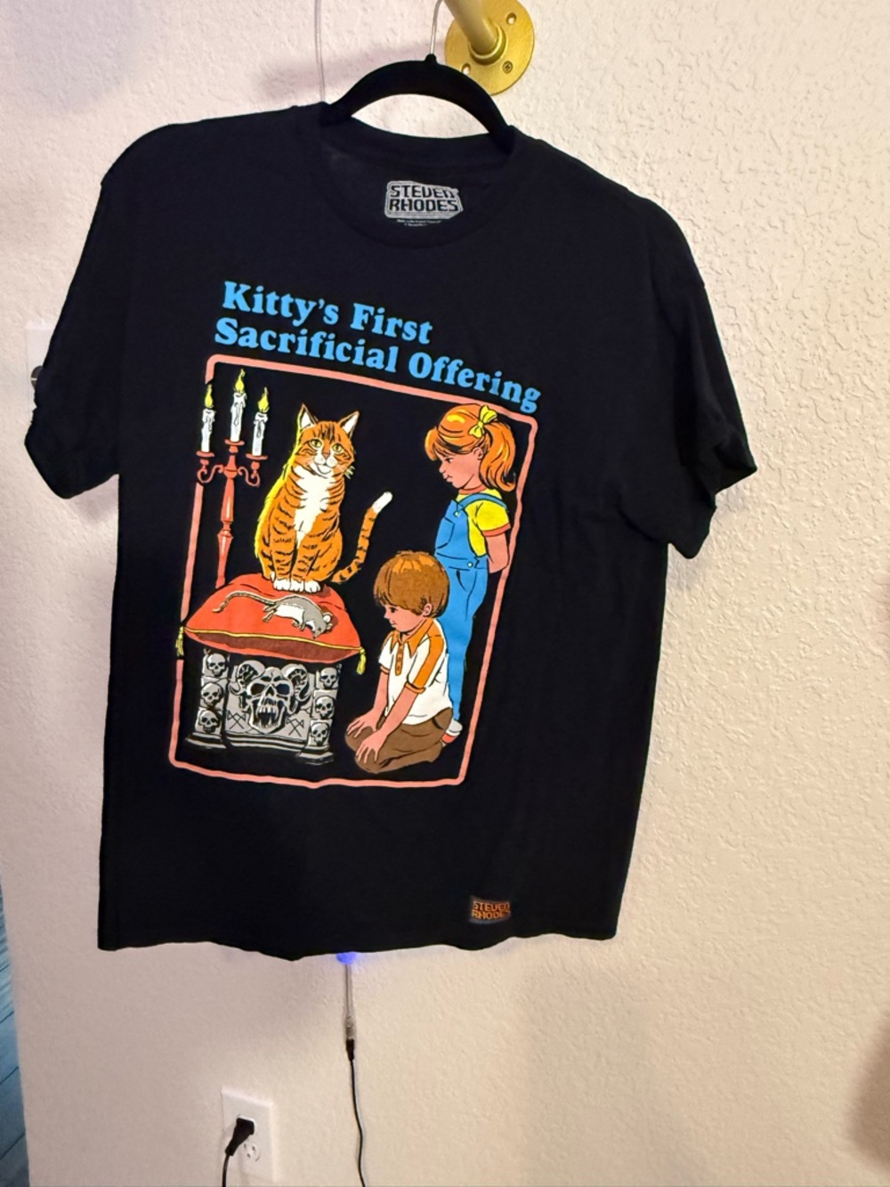 Steven Rhodes Black Graphic Tee - Medium